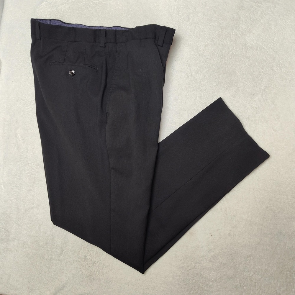 Ted Baker Pants Mens 38x32 Black‎ Julian Dress Slim Wool Lined Business Work